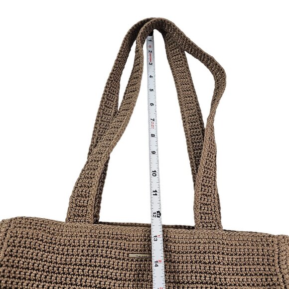 The SAK Crotchet Double Strap Brown Shoulder Handbag Purse - Picture 7 of 16
